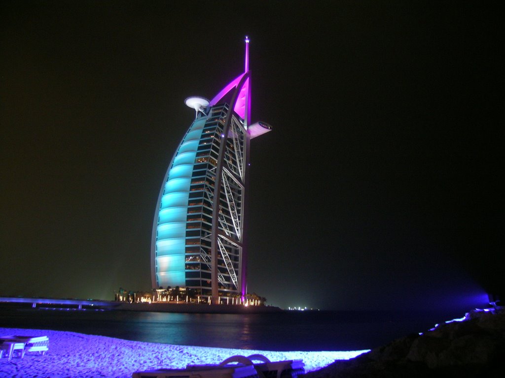 Burj el arab by night by francesco Rizzi