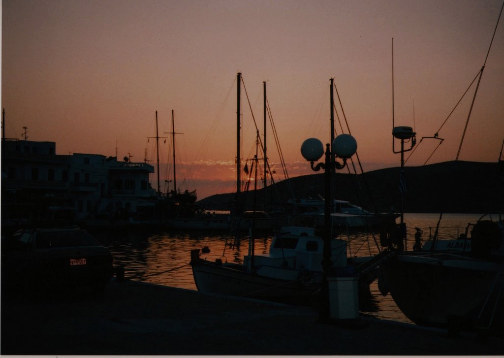 Sunset, Katapola Harbour, Amorgos by Nick Gent