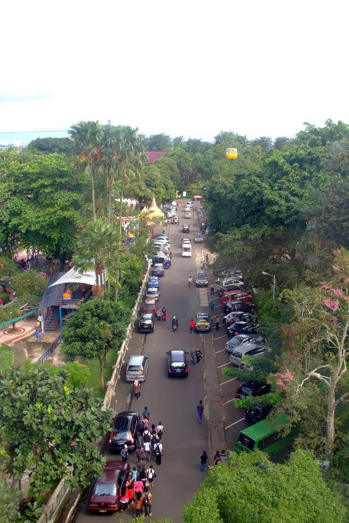 A view from Aerocar, Taman Mini, Jakarta, Indonesia by R. Halim