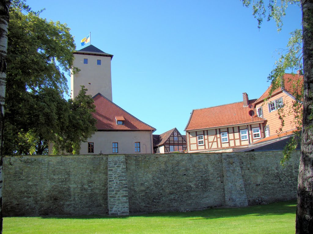 Burgmauer und Fahne derer von Warberg by HarryAusdemharz