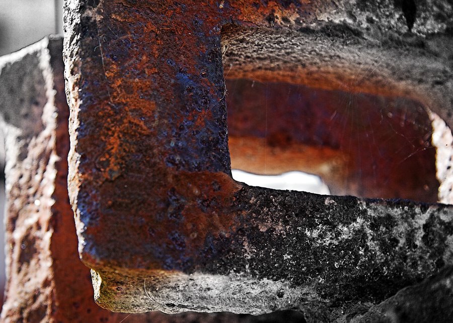 Textural Journey Into The Colour Of Rust by Mark Highton Ridley