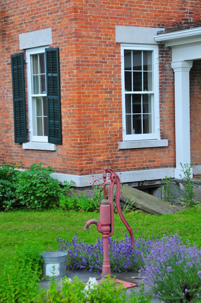 Pump, Greek revival farmhouse by Peter B. Pearman