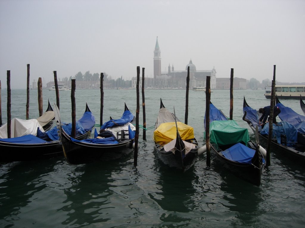 Gondolars in the rain by maria joy