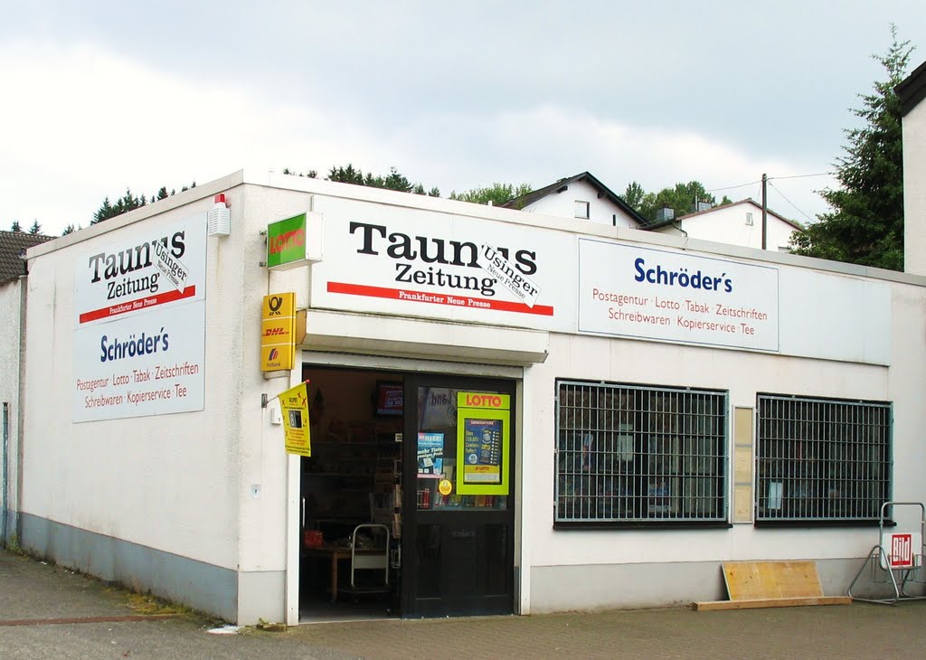 Schröder's Kiosk mit Presse, Tabak und Postagentur, Ausgabestelle für Gelbe Säcke by 600m