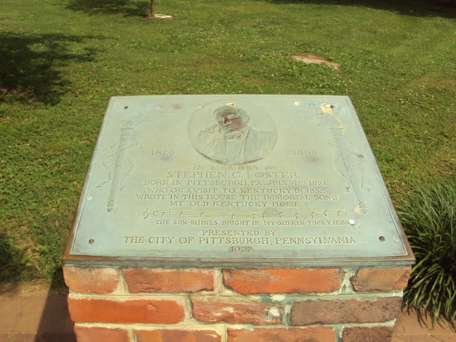 Plaque in memory of Stephen C. Foster presented by the City of Pittsburgh,Pennsylvania 1920 in Bardstown, Kentucky 07/03/2011 by vnvetlester