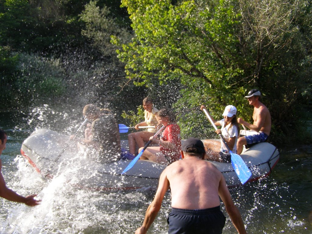 rafting on Cetina, Omiš, Splitsko-dalmatinska, Croatia by Tino Goleš