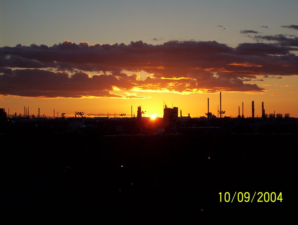 Industrial Sunset in Montreal by Lucian Oniscu