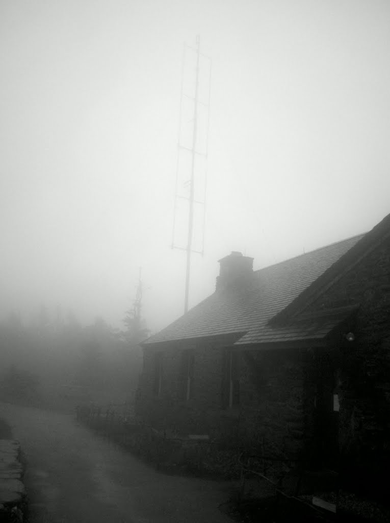 Along Bascom Lodge in the Fog, Mt. Greylock, Mass. July 3 2011 by Arkie_in_CT