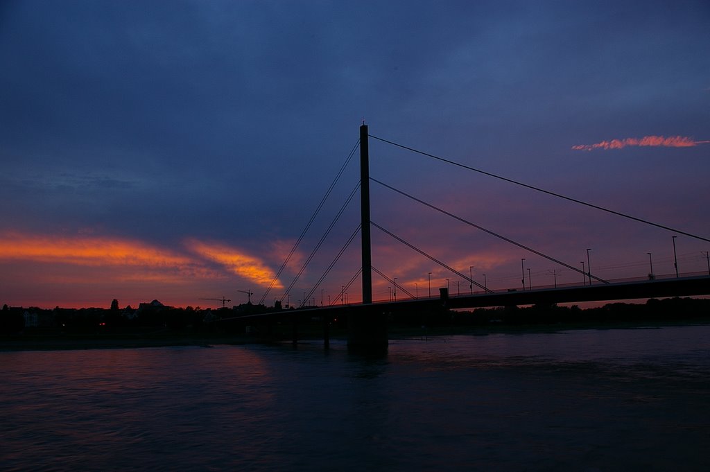 Sunset in Düsseldorf by Eduard Schuster