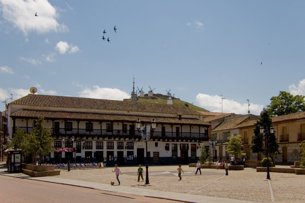 Corredores & The Windmills of La Mancha; Plaza de España, Consuegra by Traveling-Crow