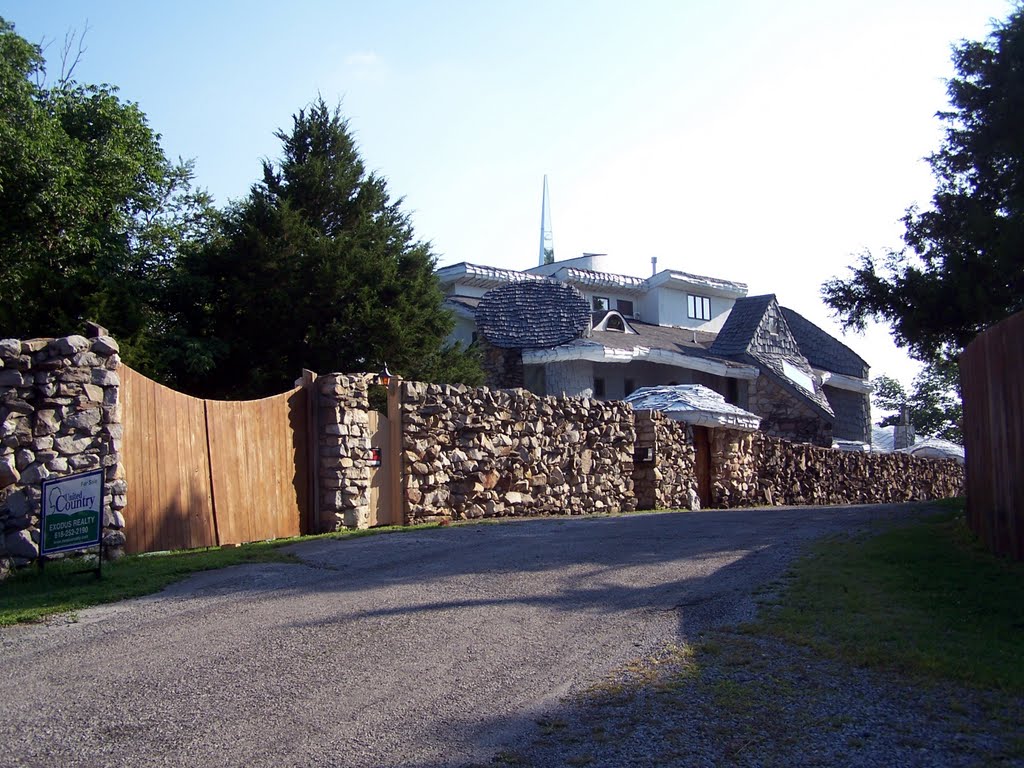 Illinois...Cave-In-Rock...The Cave House And Stone Wall...Very Strange But Interesting...Unique...This House Belongs In Bedrock (Flintstones)......(1622394350) by 1622394350