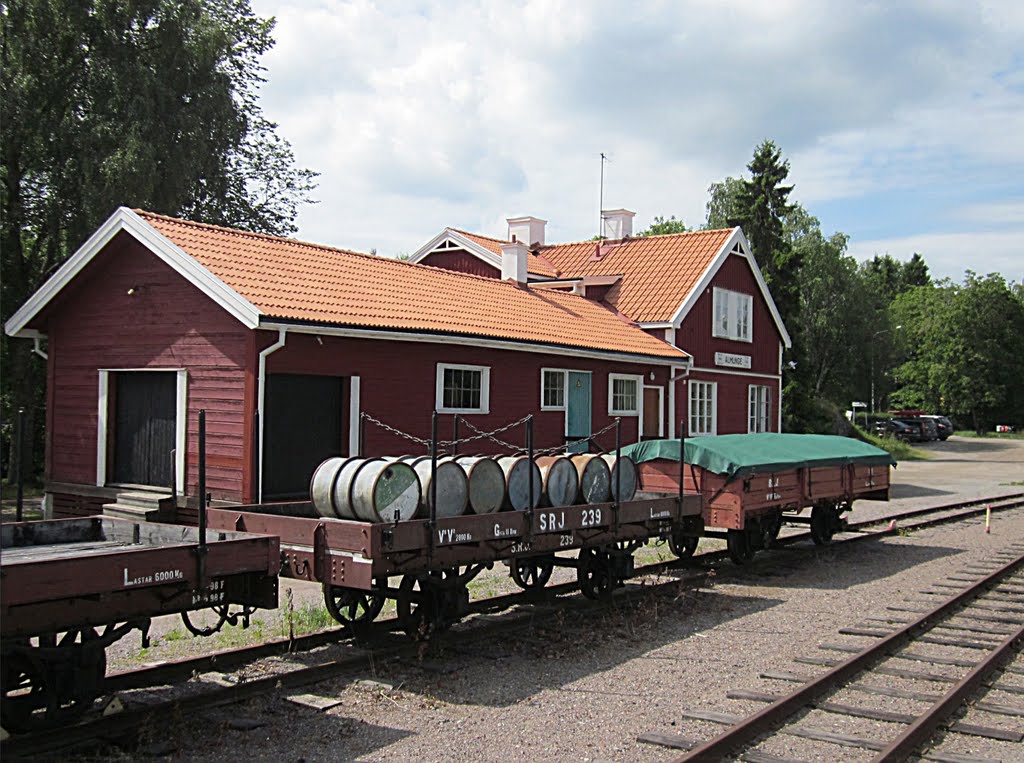 Almunge Railway Station. Narrow gauge steam and diesel traffic on summer weekends. by CarlStaffanHolmer