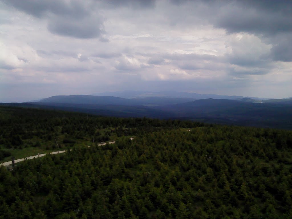 Panorama z wieży na Górze Smrk by Infobart