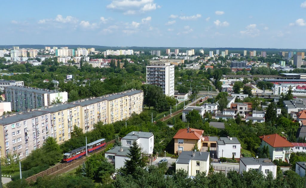 Widok z wieżowca ul - Szarych Szeregów 13 by Kazimierz .Mendlik