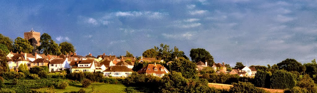 View of Christchurch taken from Bridge in Caerleon - July 2011 by bluecat2011