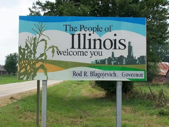 Illinois Welcome Sign by J. Stephen Conn