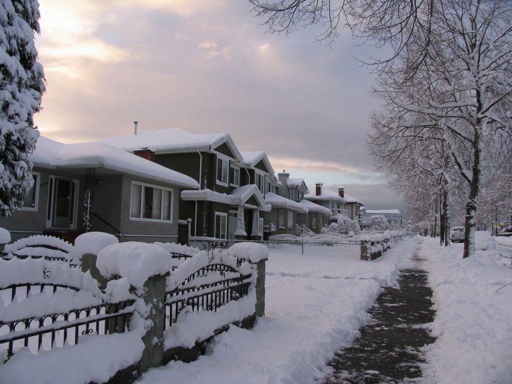 Snow Scenery of Price Street by DaWen Liu