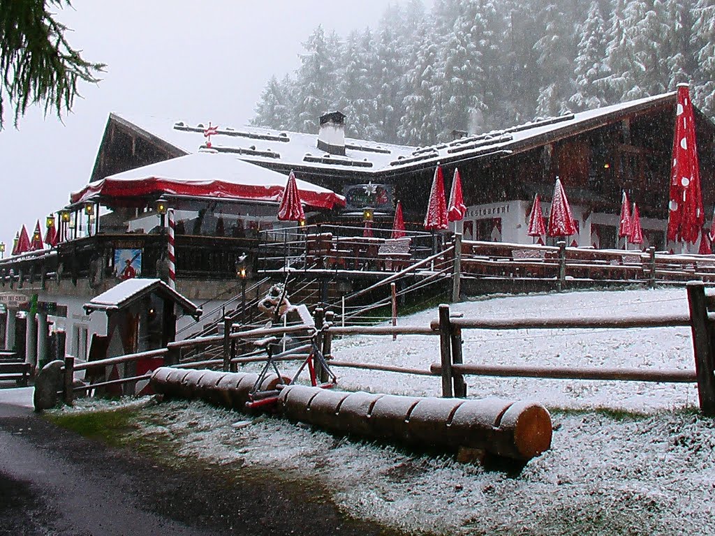 Samnaun. Auch die Schmuggler Alm wird mit einer dünnen Schneedecke überzogen. 3. Oktober 2008. by Karli04