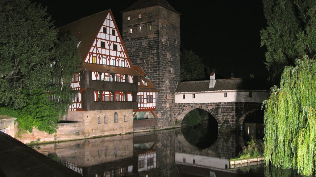 Nürnberg: Blick von der Maxbrücke-2 by damir-zg