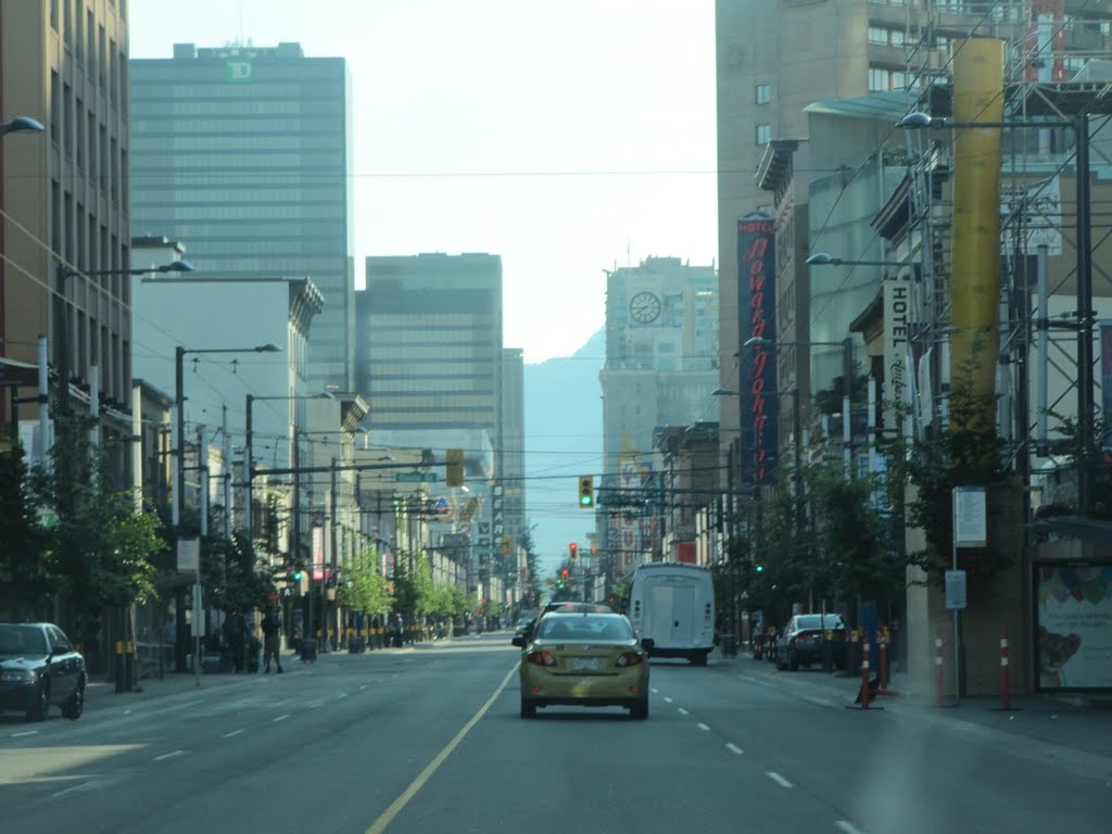 Looking North Down Granville Street in Downtown Vancouver, Jul '11 by David Cure-Hryciuk