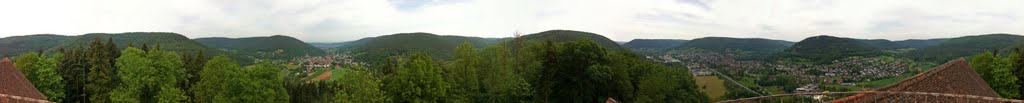 Panorama auf der Gotthard Ruine by davidtrautmann