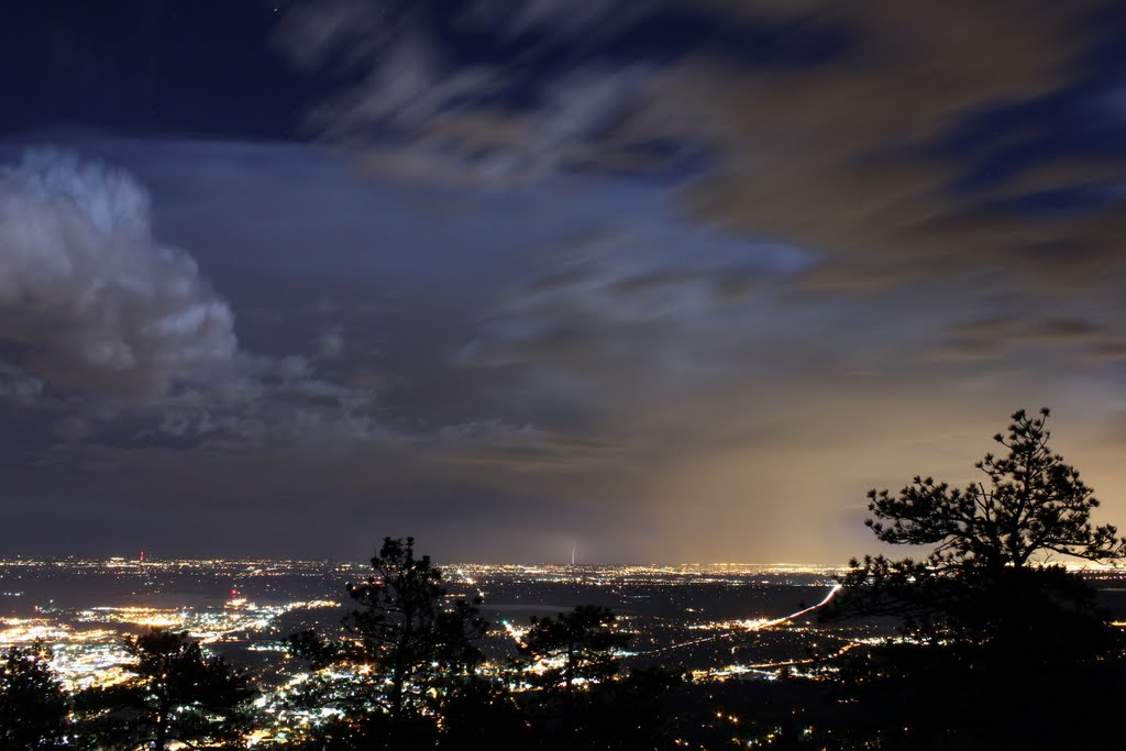 Lightning in the Night Sky Over Boulder by Hobbes7714