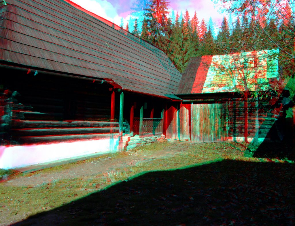 Museum of Orava village Zuberec - 3D anaglyph by Miroslav Olesnanik