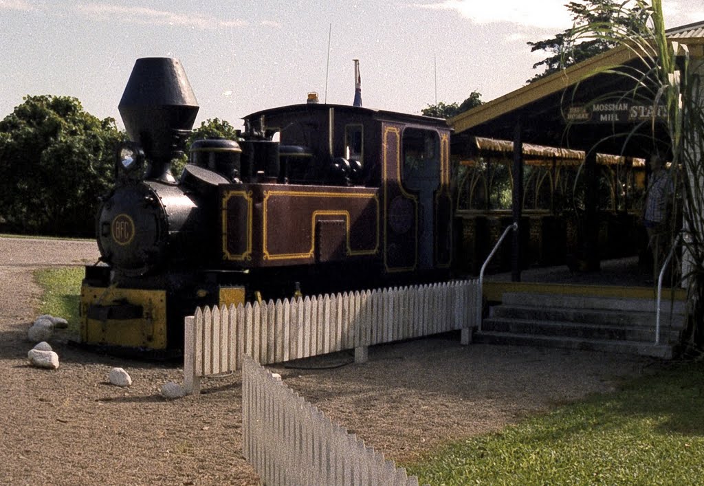 Ballyhooley Steam Train 'Bundy' (1983). Used for 55 years to haul cane to the Sugar Mill before diesel trains took over. It is now used on a tourist railway by Muzza from McCrae