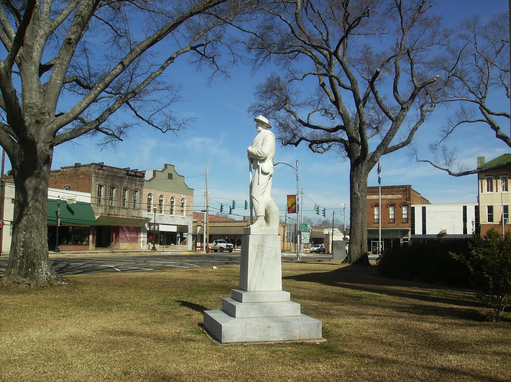 Confederate Monument on Courthouse Square, Homer, Claiborne Parish,Louisiana by J. Stephen Conn