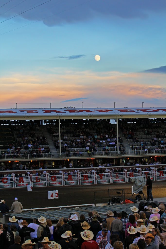 Full Moon and Cowboy Hats by CapnLance