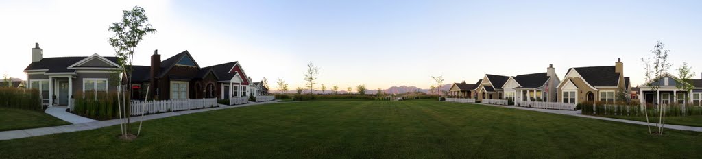 Homes at Sunset Panorama by TheShot