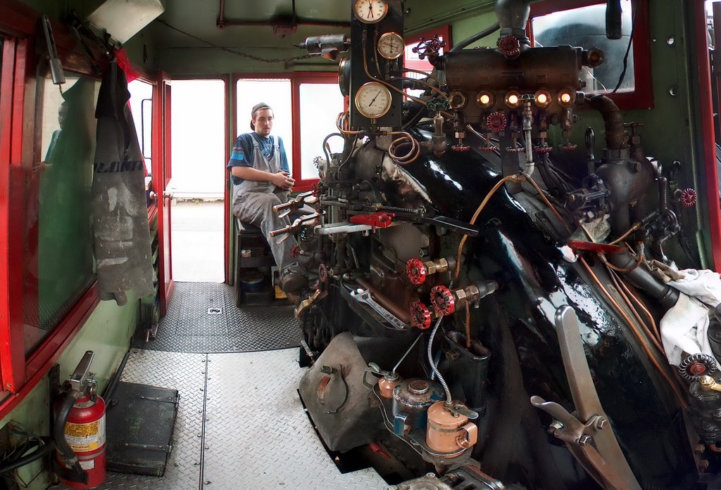 No.7 Locie - Inside Locie Steam Loco Cab - Port Alberni BC Canada by acosta_bill