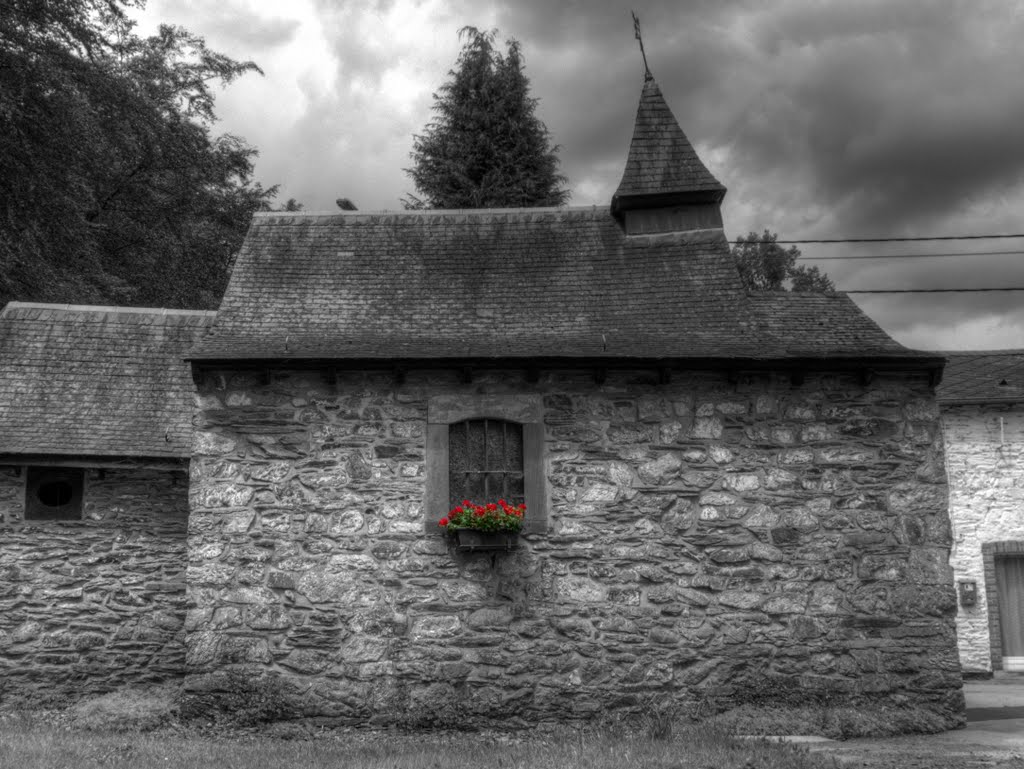 Coté de la chapelle a farniere HDR B&W + Color by Warnotte R.