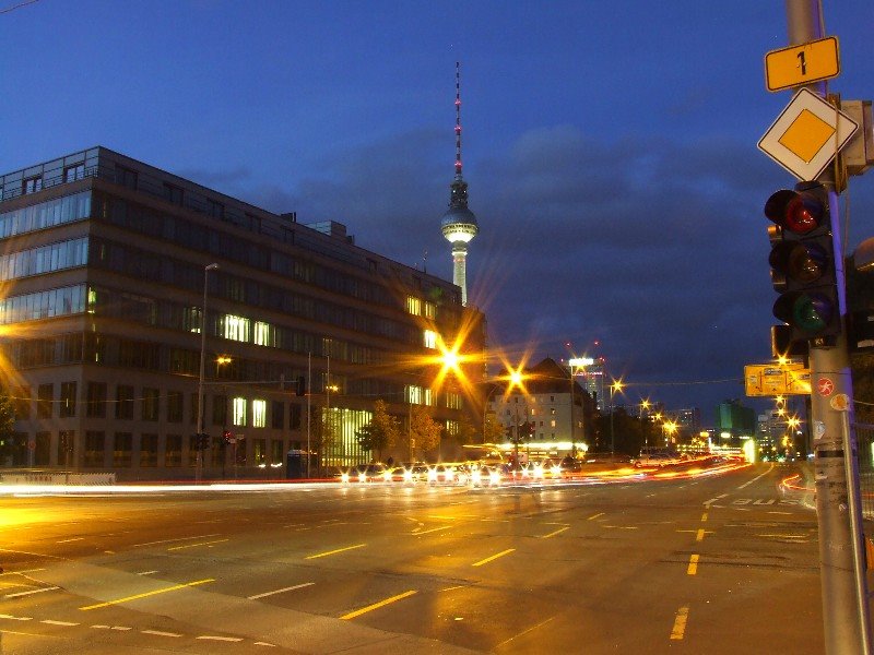 Streets of Berlin by night by © Kojak