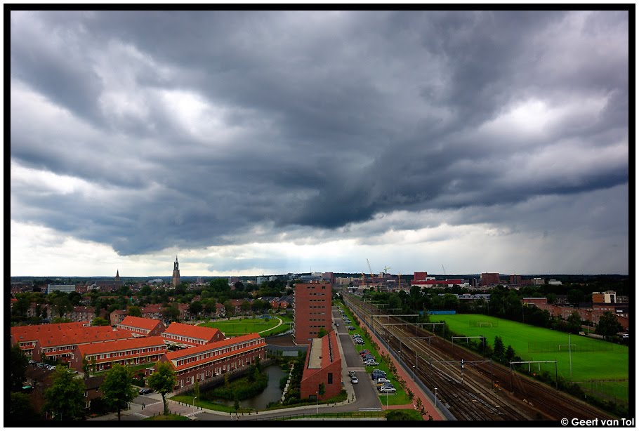 Rain clouds over Amersfoort by Geert van Tol