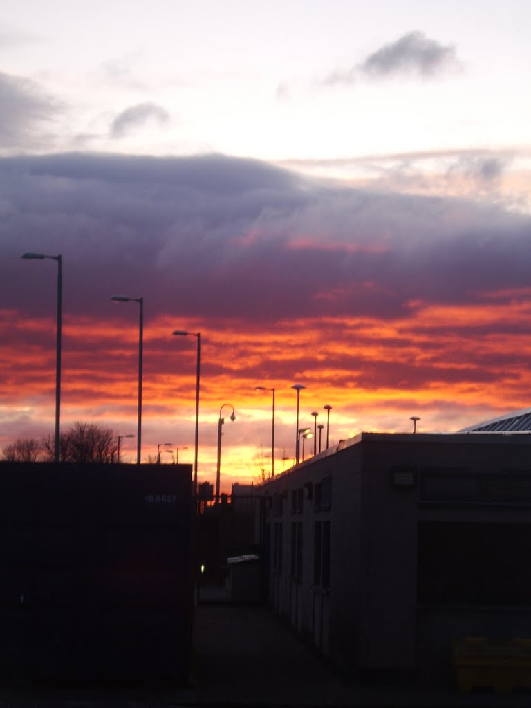 SUNSET OVER CUMBERNAULD COLLEGE by jchjdlkjjeh