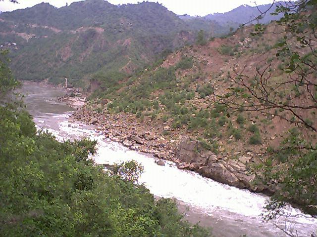 River Jhelum at Azad Pattan by Sher Afzal