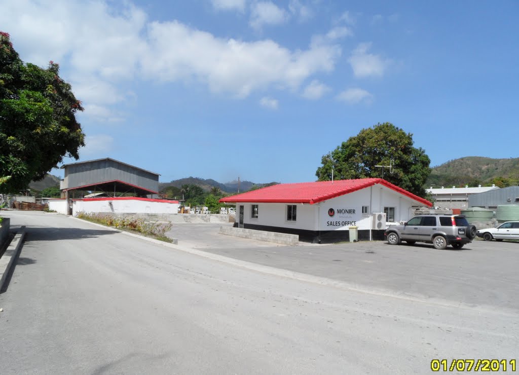 MONIER Products Yard and Sales Office, at 6 MILE along Saraga Street, Port Moresby, PNG by Peter John Tate,