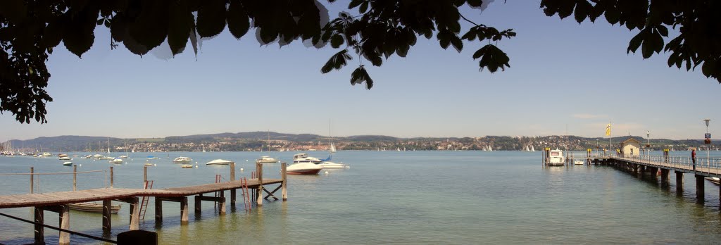 An der Schiffsanlegestelle Dingeldorf - Blick nach Überlingen by Rissler