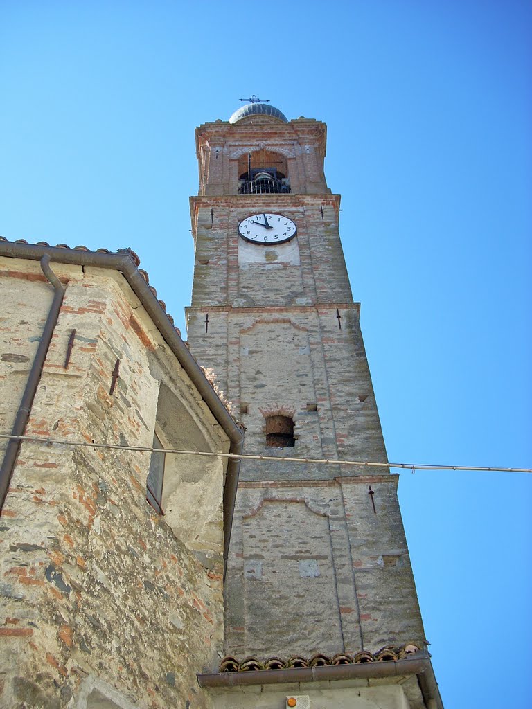 Grognardo, torre campanaria della chiesa parrocchiale by mauro1968