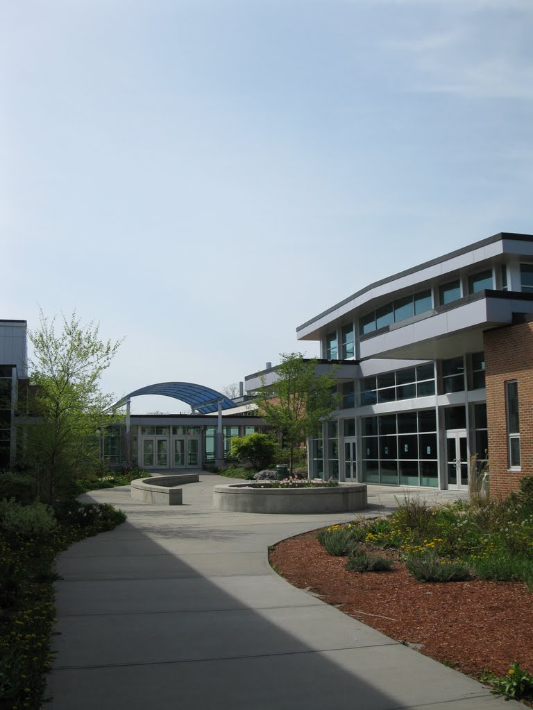 Newton South High School Courtyard by Yu-Ching Chang