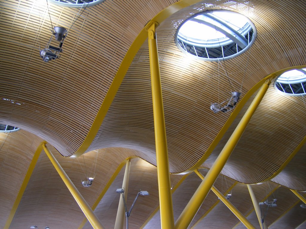 The roof of the entrance of the Terminal 4 (Barajas, Madrid's Airport) by Spiritualized Kaos