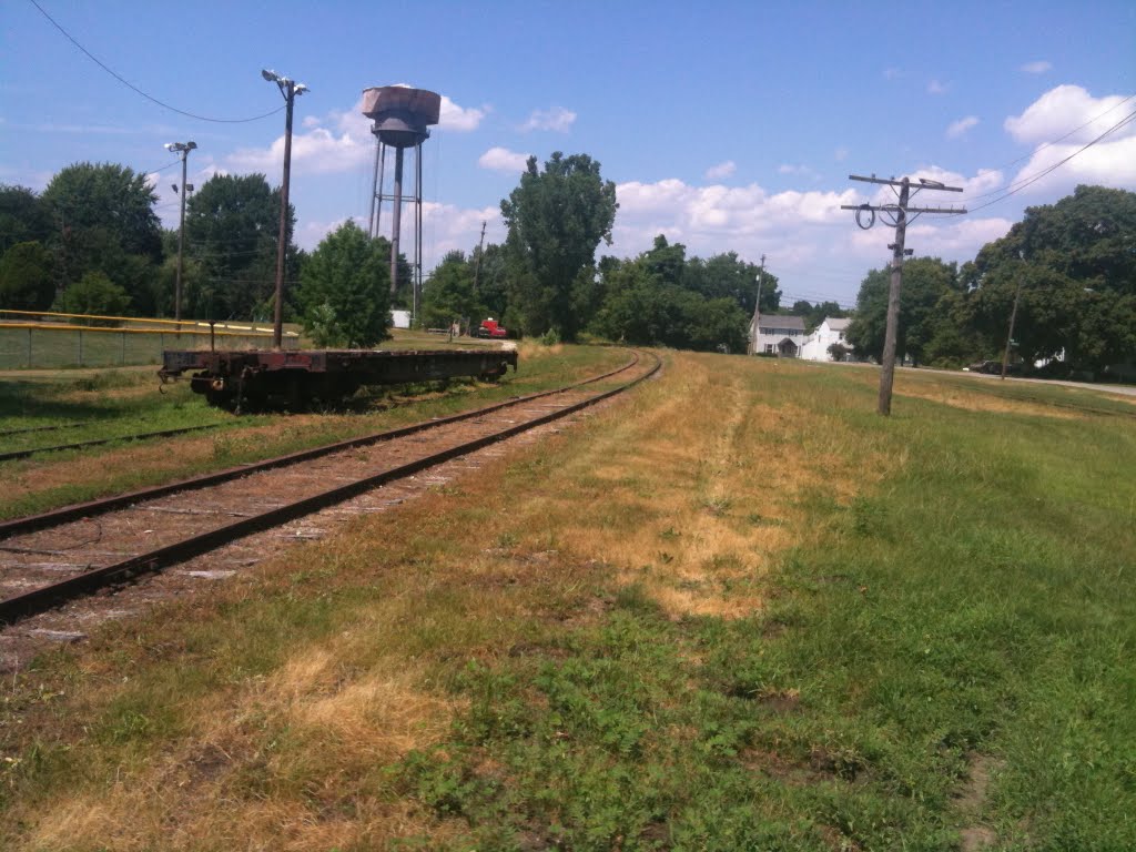 Waterville water tower and TLE&W siding, view north by wolfharper