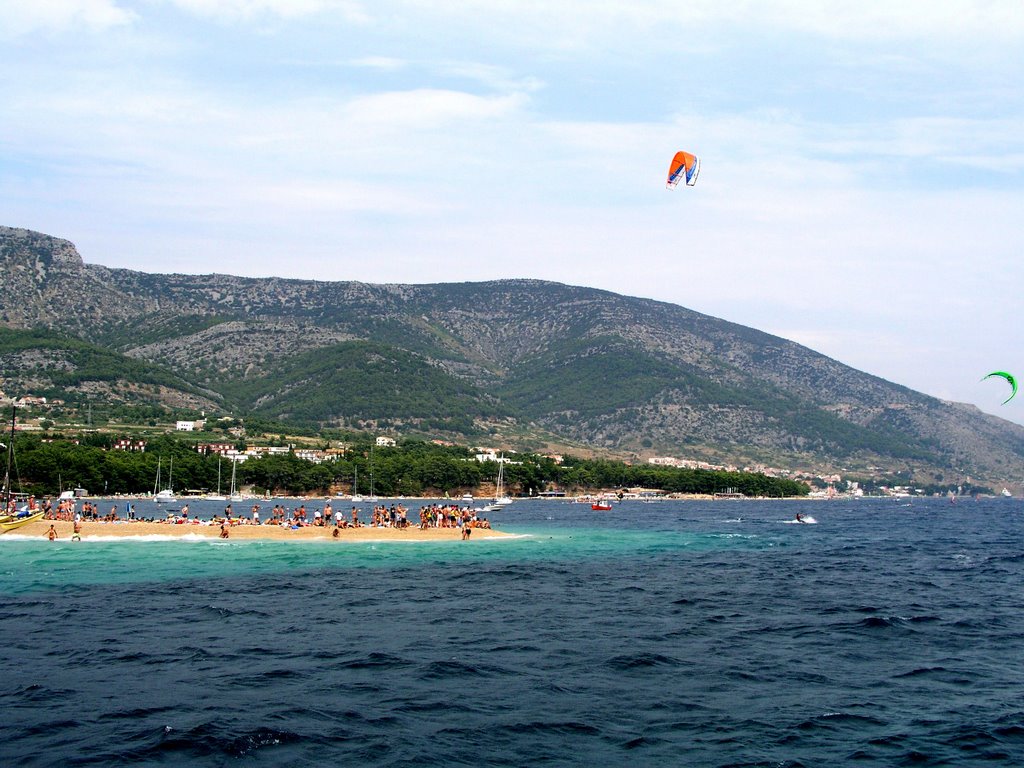 Zlatni rat from sea by Damir Jelic