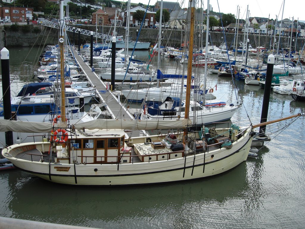 Sailing Ship In Watchet Marina by Adrian Moore