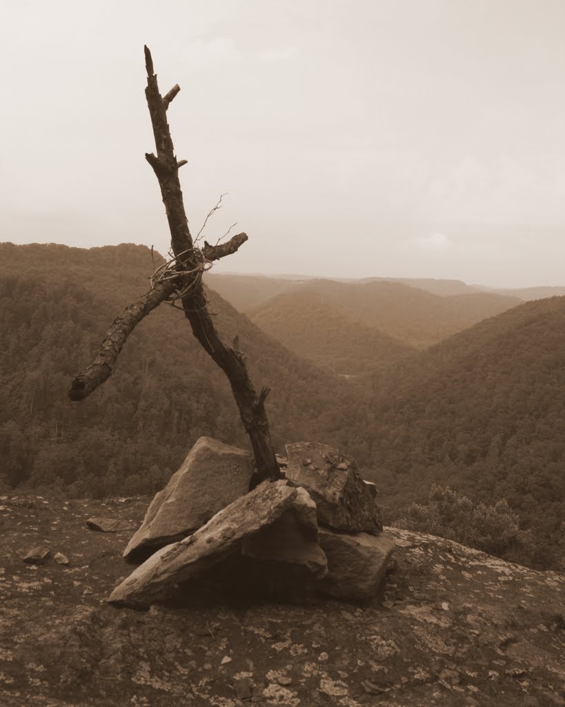 Cross on a Rock Outcrop by B Humphreys