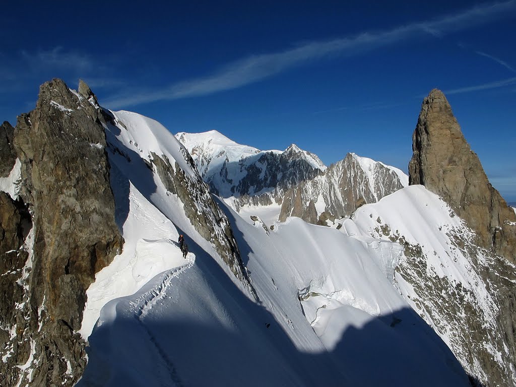 Arètes de Rochefort, Mont Blanc, Dent du Géant. by olivier Dumon