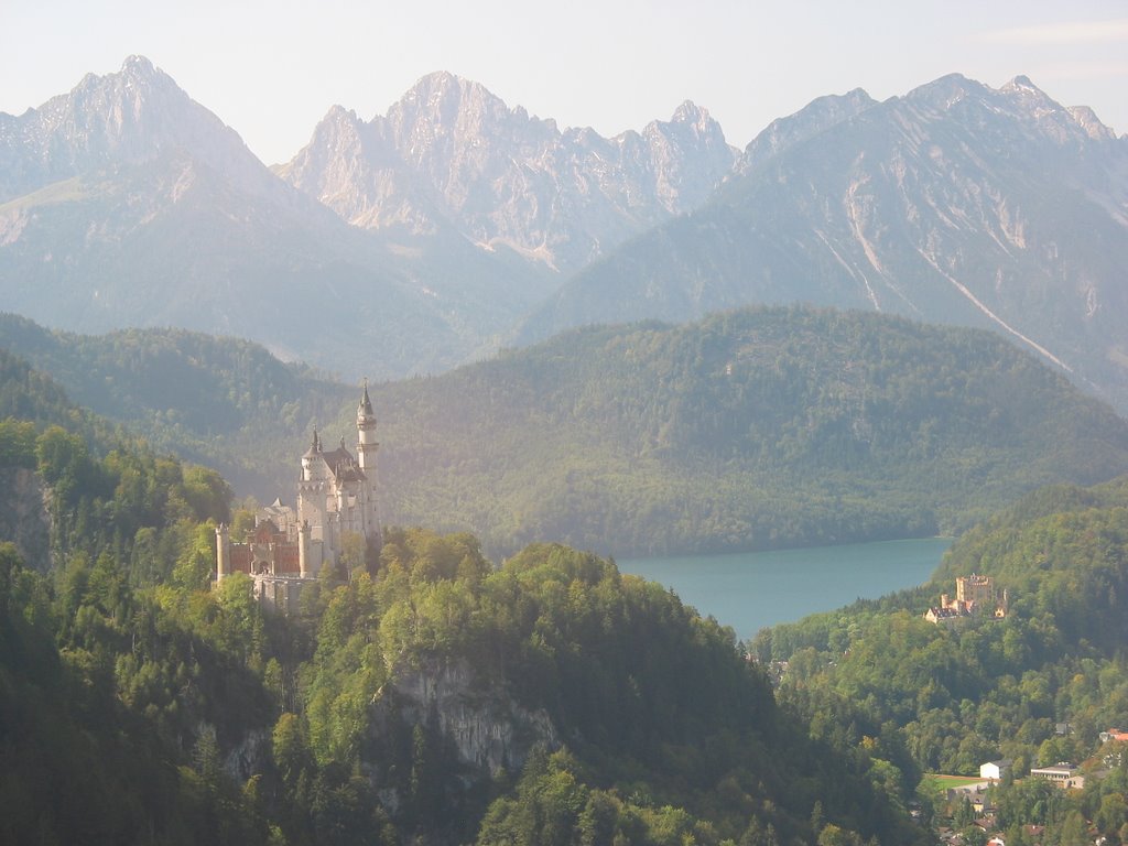 Mountains with Neuschwanstein and Alpsee by beroarklinux