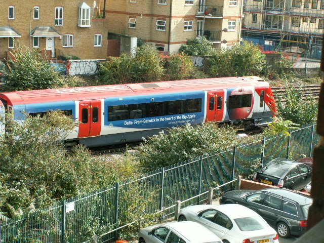 Big Apple Gatwick Express from my office window by michaelquirke