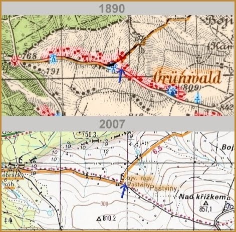 Pastviny (Grünwald) - Landkarte / Map / des verfallenen Ortes / Ruined places - ) by lichtblick